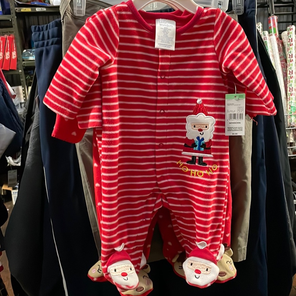 Little wonders first Christmas fleece sears new born 6-9 1/2 lbs